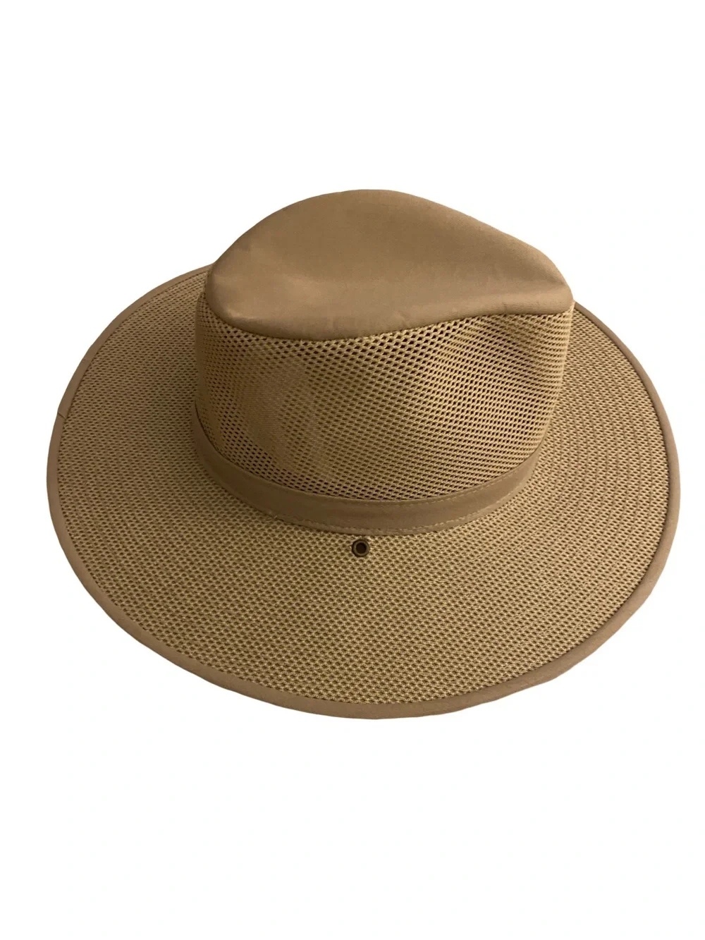 Men's Wide-Brim Mesh Sun Hat — Tan